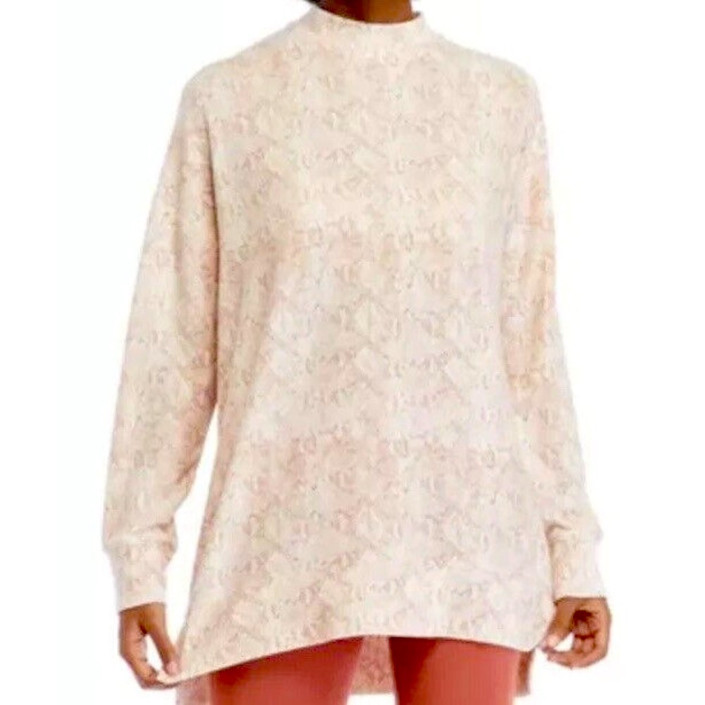 NEW DIRECTIONS Soft Tunic Shirt.Medium.Pink Snake Print.30in L Pullover.MRSP$48.